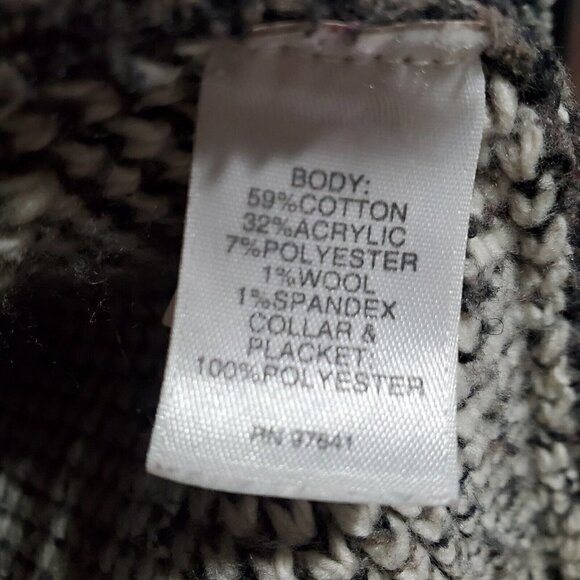 J. Jill Women's Long Button-Down Gray/Black Tweed Cardigan Sweater Pockets Sz XS - Picture 11 of 14